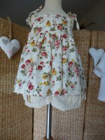 TUNIQUE BEIGE FLEURIE