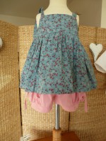 TUNIQUE BLEUE PETITES FLEURS